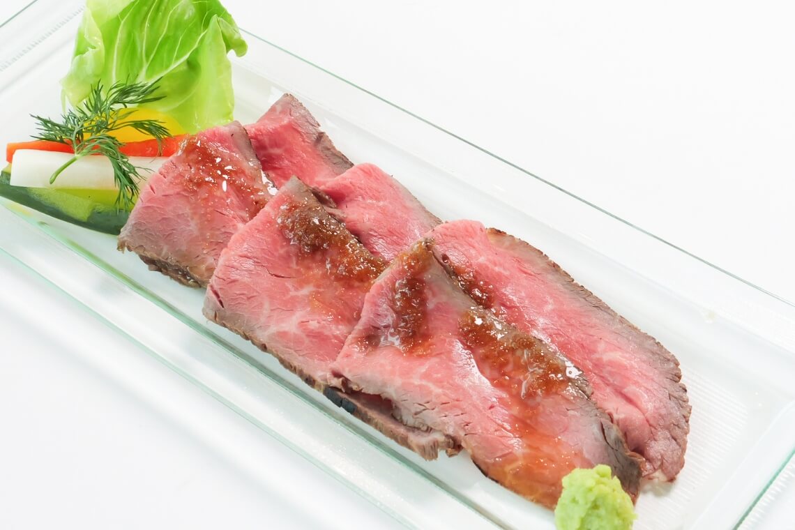 自家製峠下牛ローストビーフ ジャポネソース